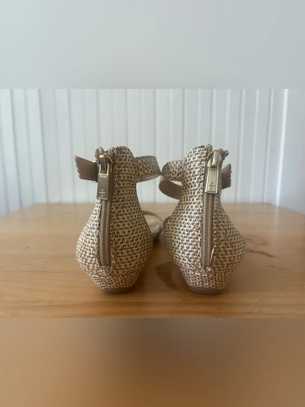 Reaction Kenneth Cole Great Viber Sandals 7.5 Raffia Woven Coastal Boho Flat